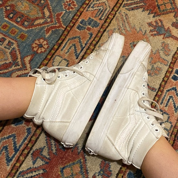 VANS SK8-Hi WHITE SNEAKERS WOMENS SIZE 8.5 MENS SIZE 7 - Picture 11 of 11